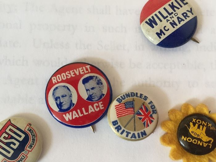 Vintage Presidential et al Campaign Buttons