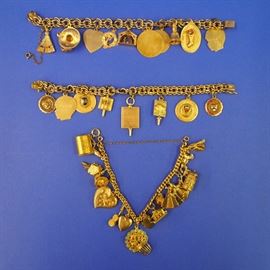 Gold Charm Bracelets (14k)
