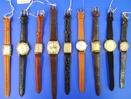 Vintage Wristwatches by Gruen, Elgin, Benrus, Helbros, etc.