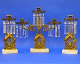 Bronze Girandole Set