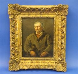 19th Century English Portrait, Oil on Board