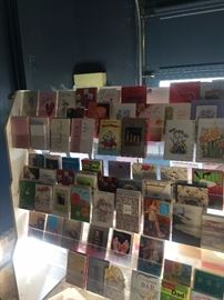 Two sided greeting card rack and card selections