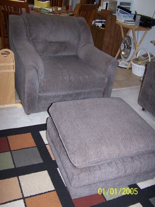 Matching Chair and Ottoman