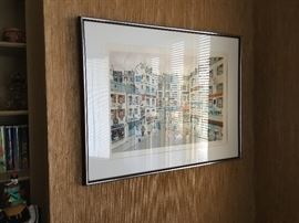 Fabulous French street scene-artist signed and numbered:  E Delcrof 7/250