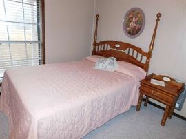 Queen Bed and Nightstand