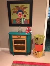 Cool decorative items. Shelly Nietering-Engel artwork on wall