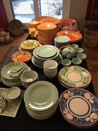 Sets of dishes, plates, etc.