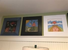 Shelly Nietering-Engel art, originals. Each is woodburned and painted....