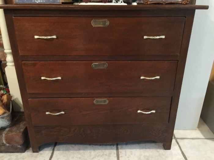 old chest 34.25 tall x 38.25wx 17 3/8 d 