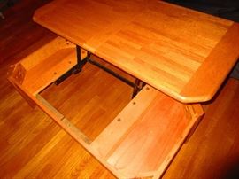 Detail of Oak Metamorphic Coffee Table