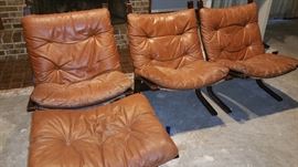 Danish leather chairs