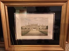 Set of 4 color prints by Buyenlarge of Bulwell Hall and Castles 