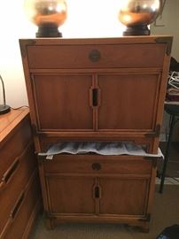 Drexel Compass dresser &&nbsp;2 night stands (one night stand has water rings) 66"T x 19"W x 31"H