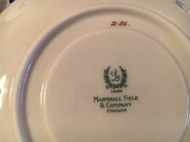 Set of 12 Lenox/Marshall Field Porcelain Bouillon Cups and Saucers #1934