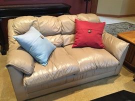 leather love seat