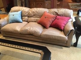 matching leather sofa