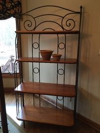 wrought iron & wood baker's rack (must see!)