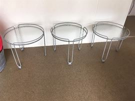 patio tables w/ glass tops