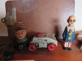 Tin Toys the one on the left is electric Pipe starter from Germany 