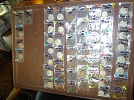 Old US coins half penny's silver quarters/ half dollars/ Indian head pennies 