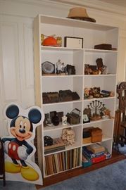 Bookcase and miscellaneous items