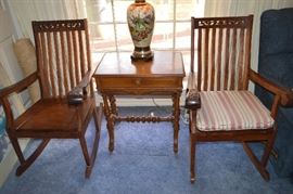 Wonderful inlaid Antique Rocking chairs
