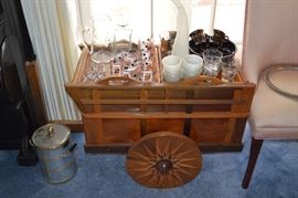 Bar Cart, vintage bar ware