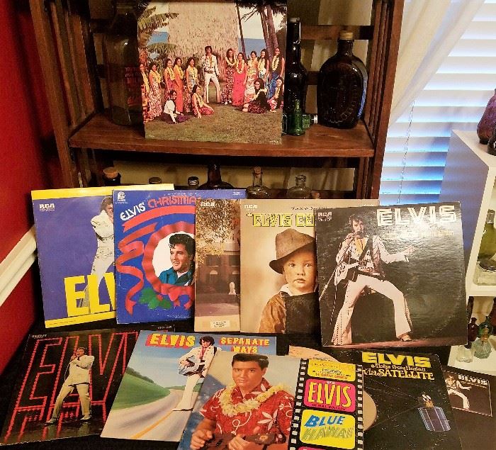 Records, including Elvis, The Beatles, and many more