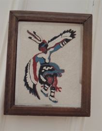 American Indian Art: Many unique pieces from cruise ship art to signed/number pieces to originals and prints
Man of LaMancha: poster and print and statue
Indian sand art and other American Indian pieces (Ryan Burr)
Carsuzan Lithos
Matamon Pencils
Mary Vickers Litho