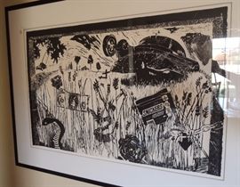 Unique Art original: Many unique pieces from cruise ship art to signed/number pieces to originals and prints
Man of LaMancha: poster and print and statue
Indian sand art and other American Indian pieces (Ryan Burr)
Carsuzan Lithos
Matamon Pencils
Mary Vickers Litho