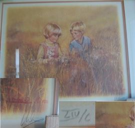 Many unique pieces from cruise ship art to signed/number pieces to originals and prints
Man of LaMancha: poster and print and statue
Indian sand art and other American Indian pieces (Ryan Burr)
Carsuzan Lithos
Matamon Pencils
Mary Vickers Litho