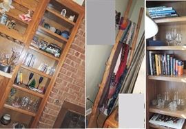 Blanket Ladder, small number of books and dvds