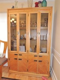 China cabinet, table and chairs