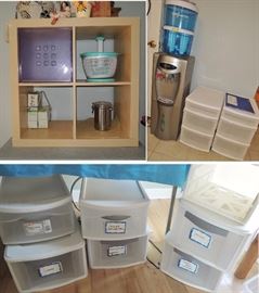 Storage containers, water cooler