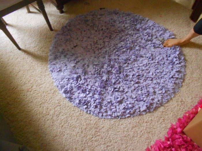 One of several fun "tie" rugs.