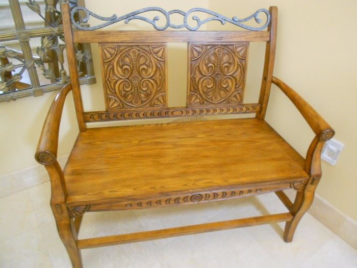 Beautiful solid wood bench.  