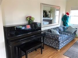CLASSIC NORDISKA PIANO, SOFA SET, MANIQUIN, LARGE MIRROR