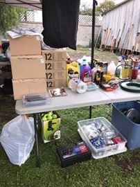 WINE GLASSES, CHEMICALS, TENNIS BALLS