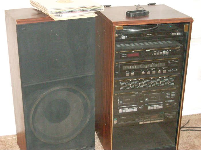 One of 2 Speakers, and Music Components