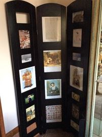 Three fold picture screen