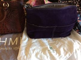 Kate Spade barely used swede bag, deep purple