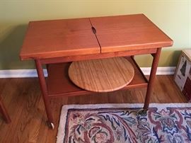 Teak serving cart