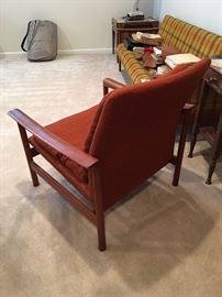 Danish lounge chairs~Mid Century Modern~with original wool cushions.