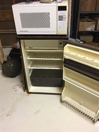 Microwave and small office refrigerator