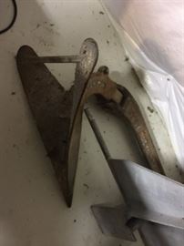 Nautical items such as anchors and rope.