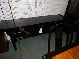 Oriental black lacquer sideboard/server