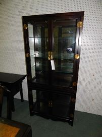 black lacquer glass display