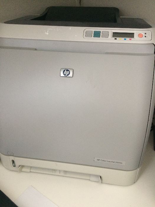 
HP LASERJET 2600N COLOR LASER PRINTER -USED W/ TONER CARTRIDGE $50
With the processing speed of 264MHz and 16MB RAM, the HP LaserJet 2600N ensures to give you the right speed and performance that you need for good quality color documents. The comparatively faster speed of this HP workgroup printer prints up to 8 paper per minute for both B/W and color. The single door access and four print cartridges in this HP color printer give you hassle-fee printing. The HP LaserJet 2600N has a resolution of 600 x 600 dpi that provides you with exceptional-quality color printing. The front-panel LCD in this HP workgroup printer makes it easy to use, set up and maintain. The toner formulas together with fuser technology in this HP color printer give you crisp detail and sharp color. 
