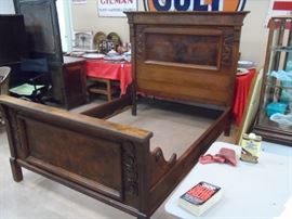 Bed from 10050 Cielo Dr. Los Angeles, CA, This bed was in the home during the time it was rented by Roman Polanski and Sharon Tate. Pictures of this bed can be seen in the book Helter Skelter