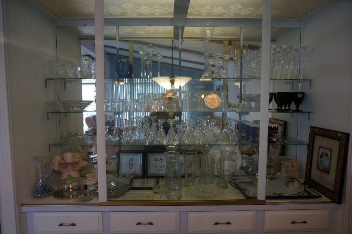Fully Stocked Dining Room Supplies....glasses, mugs, serving pieces